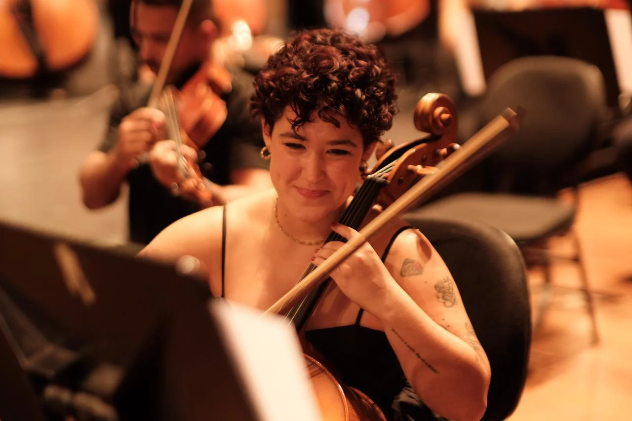 Concert in a warm-lit hall
